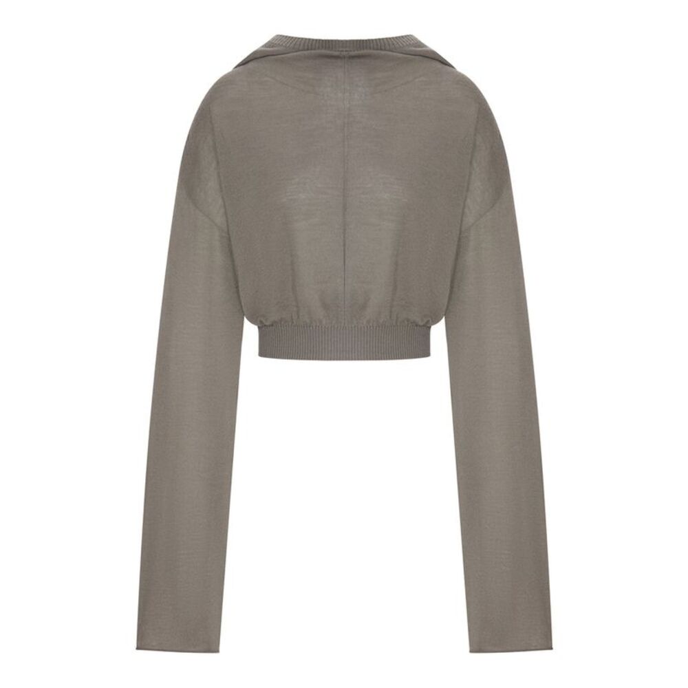 Rick Owens Women Cropped Knit Sweater With Hood
